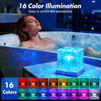 Rechargeable Shower Light No Wiring, 16 Color Changeable Ocean Wave Projector - Image 2