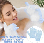 4 Pairs Bath Gloves, Exfoliating Body Scrub Mitts - Image 5