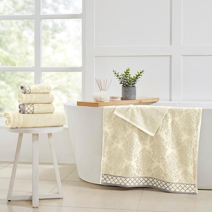 Modern Threads 6 Piece Cotton Bath Towel Set – Ultra Soft 550 GSM Towels – - Image 4
