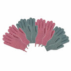 4 Pairs Exfoliating Gloves, 100% Nylon, Dual Texture Body Scrub by The+Beauty+Project