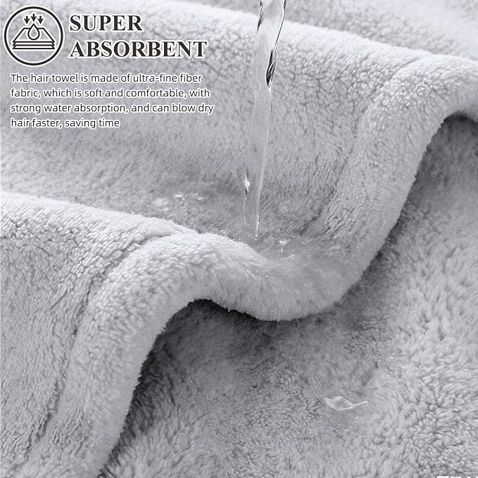 2Pack Microfiber Hair Towel Wrap - Image 8