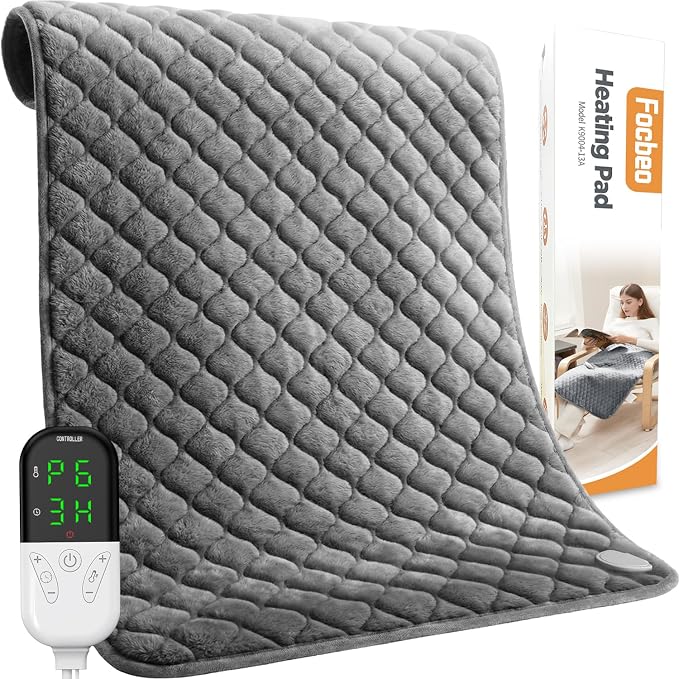 King Size Heating Pad for Back 32"x24" Extra Large Electric Heating Pad for by FocbeoHeatingPad