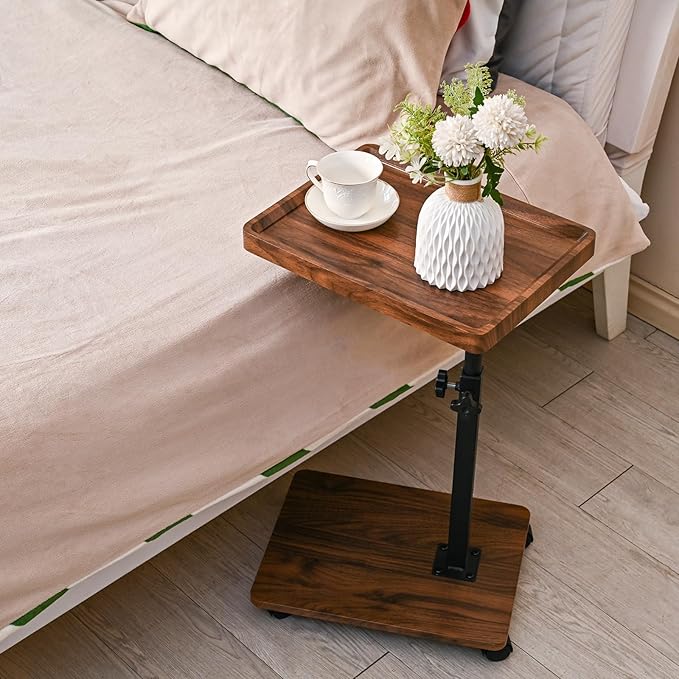 C Table End Table Adjustable Height, C Shaped End - Image 7