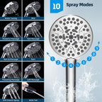 Hibbent All Metal CUPC Certified Shower Head, Handheld Showerhead Combo - Image 5