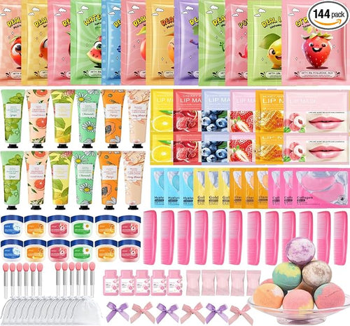 144 PCS Spa Party Supplies for Women, Spa Party Favors Include Face Masks by Unknown