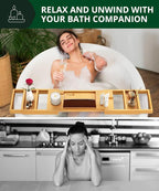 ROYAL CRAFT WOOD Premium Foldable Bathtub Tray Caddy - Image 7