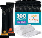 White Towel Services 8" x 8in Moist Cotton Towel Individually Wrapped by WhiteTowelServices