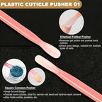 2Pcs Plastic Cuticle Pusher, Dual-end Dead Skin Nail Pusher, Gentle Plastic - Image 2