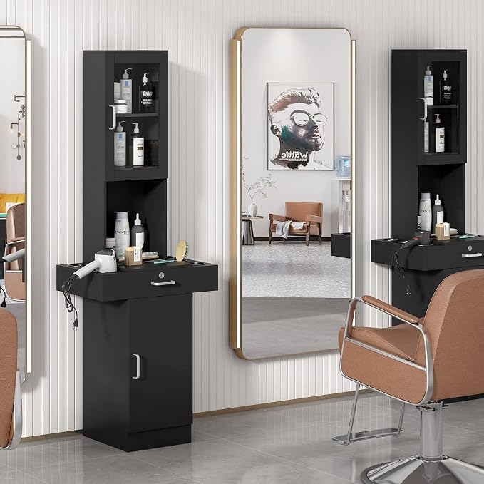 RESHABLE Salon Station for Hair Stylist, Hair Styling Organizer Equipment by RESHABLE