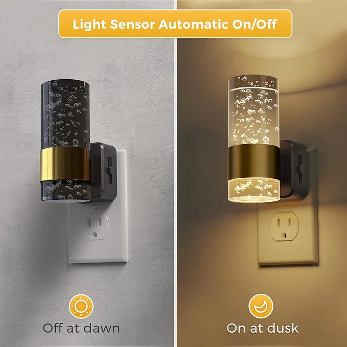 L LOHAS LED Night Lights Plug into Wall, 2 Pack Acrylic Night Light, Dimmable - Image 2