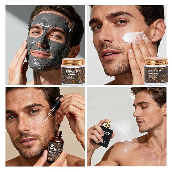 30 Pcs Men Sandalwood Facial Skin Care Set - Image 2