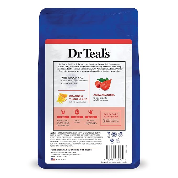 Dr Teal's Epsom Salt Magnesium Soak, Ashwagandha & Essential Oils, 3 lbs - Image 13