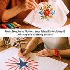 Flour Sack Towels | Tea Towel for Crafts| Kitchen Dish Cotton Blank Towel for - Image 4