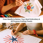 Flour Sack Towels | Tea Towel for Crafts| Kitchen Dish Cotton Blank Towel for - Image 5