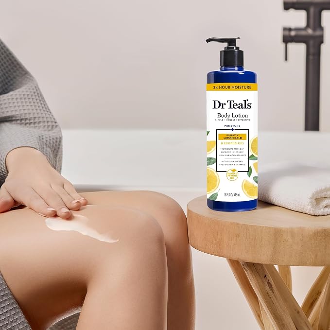 Dr Teal's Body Lotion, Lemon Prebiotic Lemon Balm & Essential Oils, 18 fl oz - Image 5