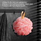 Fishent Loofah Bath Sponge, 4 Pack 70g Shower Loofahs Soft Mesh Pouf Shower - Image 2