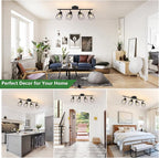 Baocuz 4-Lights Semi Flush Mount Ceiling Light, Adjustable Multi-Directional - Image 6