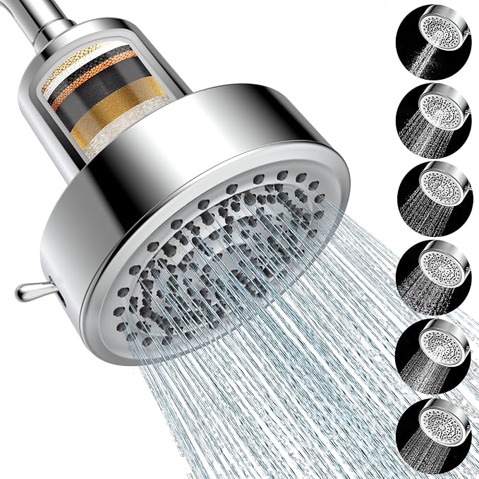 Filtered Shower head for Healthier Hair & Skin – Removes Chlorine & Heavy Metals by UltrTxenova