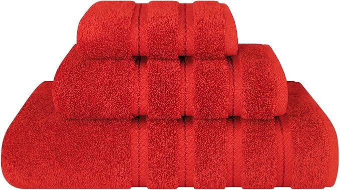 American Soft Linen Premium 3 Piece Towel Set, 1 Bath Towel 1 Hand Towel 1 by AmericanSoftLinen