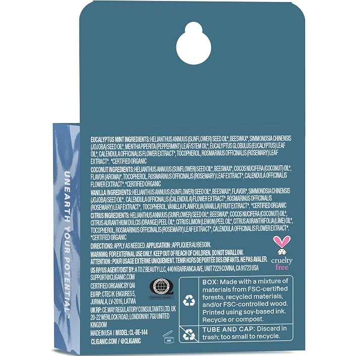 Cliganic Organic Lip Balm Set - Image 7