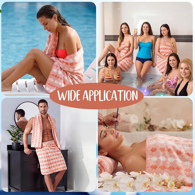 SmoothNovelty 16 Pack Microfiber Bath Towels Bulk 27'' x 60'' Oversized Size - Image 7