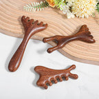 3 Pack Wooden Massager Comb Gua Sha Scraping Massages 6 Claws Meridian Massager - Image 3