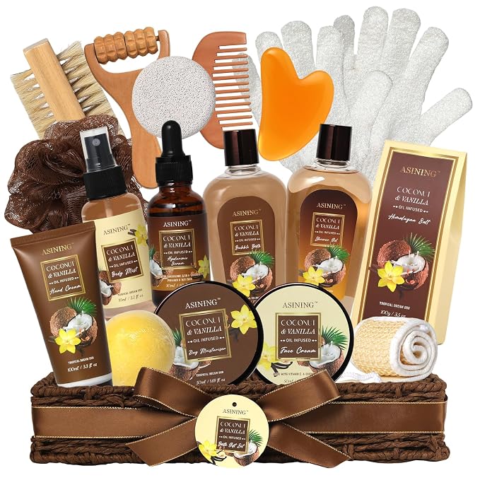 19-Piece Bath and Body Gift Basket Set by ASINING