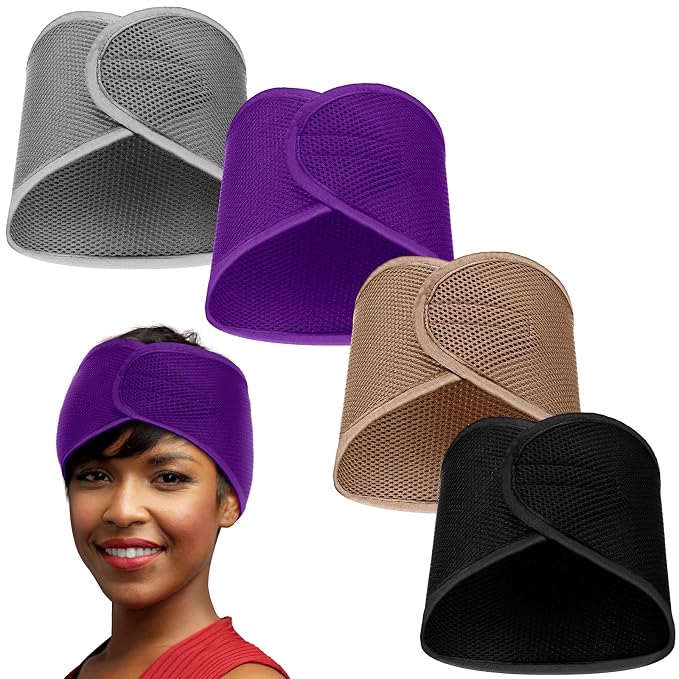 Xuhal 4 Pieces Mesh Hair Wraps for Black Women by Xuhal