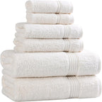 Superior Egyptian Cotton 6-Piece Towel Set, Bathroom Essentials, Towels by SUPERIOR