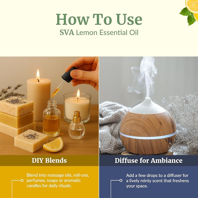 SVA Lemon Essential Oil – 4 Fl Oz – 100% Natural Lemon Oil - Image 6