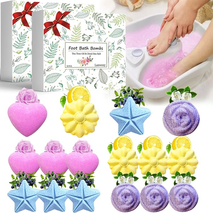 Lanwexy Bath Bombs, 32 Pack Foot Soak by Lanwexy