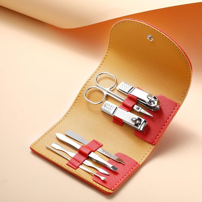 12 Set Manicure Set Bulk Mini Manicure Nail Clipper Kit 7 in 1 Stainless Steel - Image 4