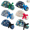 Scrub Caps Women Bouffant Scrub Caps, Adjustable Working Cap Ponytail Pouch Tie by YEAJOIN