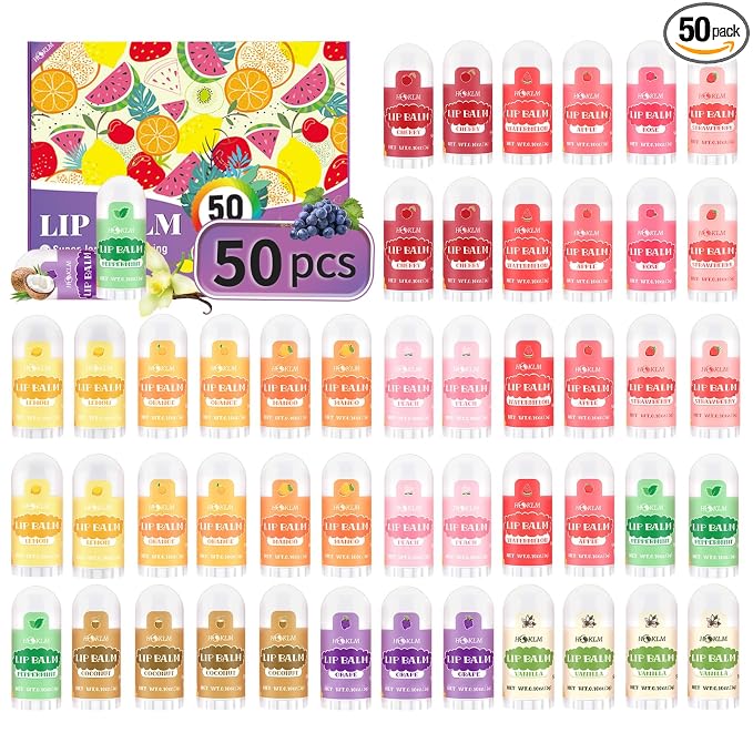 Mini Lip Balm 50 Pack, Natural Lip Balms by Unknown