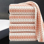 4 Piece Extra Large Bath Towel Set Oversized Bath Sheet 35"x70" Bathroom Towel by MAGGEA