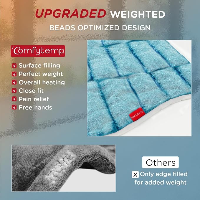 Comfytemp Heating Pad for Back, Neck Shoulder Weighted Design for Snug Fit - Image 6
