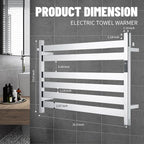 K&KALONZO Towel Warmer for Bathroom, Wall-Mounted 6-Bar Heated Towel Rack - Image 4
