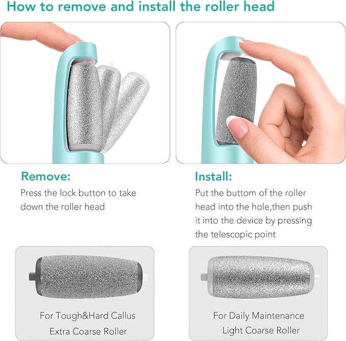 Electric Callus Remover for Feet, Professional Pedicure Kit Foot Scrubber for - Image 4