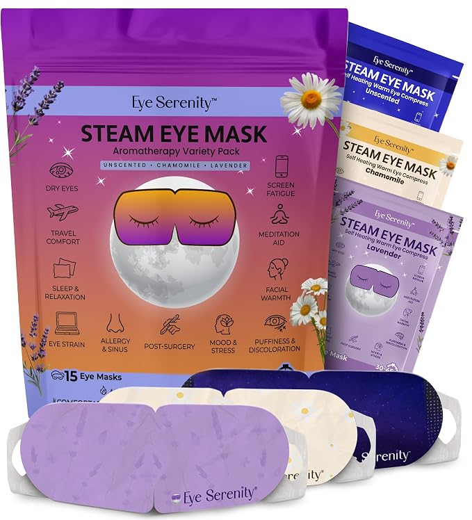 Eye Serenity Steam Eye Mask, Heated Eye Mask, Self Heating Warm Compress by LureEssentials