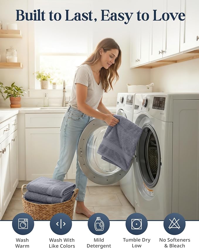 LANE LINEN 100% Cotton Towels Set - Image 8