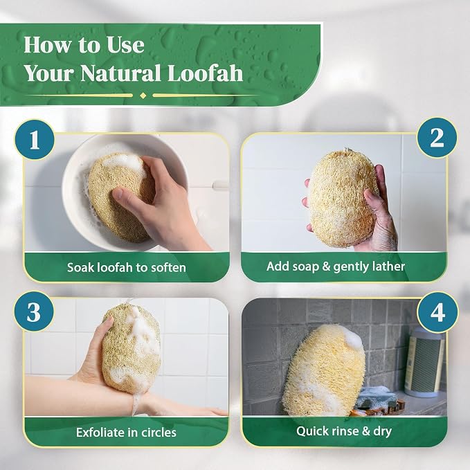 Natural Loofah Exfoliating Body Scrubber - Image 8