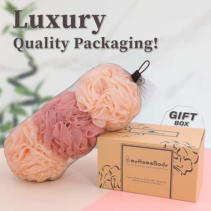 myHomeBody 60g Loofah Sponge, Body Scrubber, Bath Sponge, Loofah - Image 6