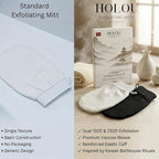 Korean Exfoliating Mitt & Exfoliating Glove 2 Pack – Dual Density Body Scrub - Image 4