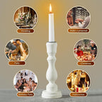 WPONSZU 16 Pack White Taper Candles, 7-8 Hours Burn Time, Smokeless and Dripless - Image 8
