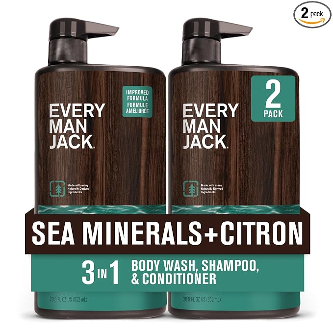 Every Man Jack Sea Minerals + Citron Hydrating Mens 3-in-1 All Over Wash by EveryManJack