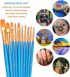 BOSOBO Paint Brushes Set, 2 Pack 20 Pcs Round-Pointed Tip Nylon Hair Artist - Image 3