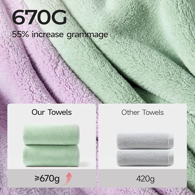 REDKISS 2 Pack Microfiber Extra Large Bath Sheets, 35 x 70 Inches, Soft and - Image 7
