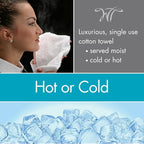 White Towel Services 8" x 8" inch Moist Cotton Towel Individually Wrapped - Image 6