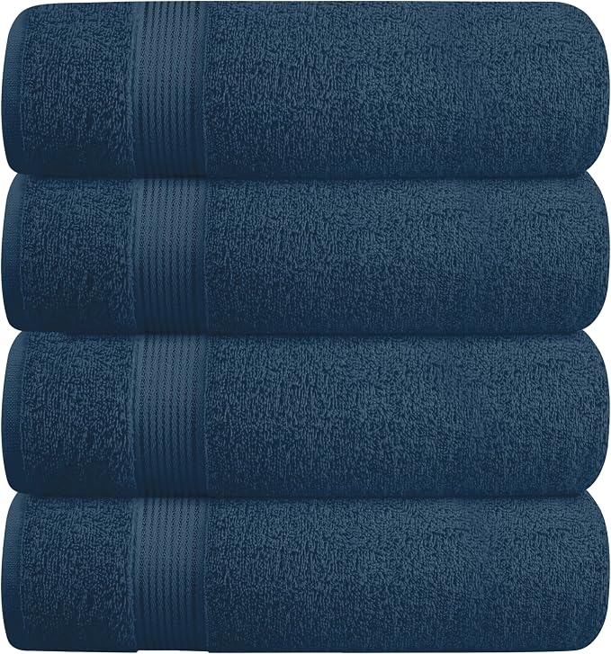 BELZZI Home Ultra Soft 4 Pack Oversized Bath Towel Set 27x54, Cotton Compact by Unknown