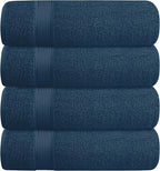 BELZZI Home Ultra Soft 4 Pack Oversized Bath Towel Set 27x54, Cotton Compact by Unknown